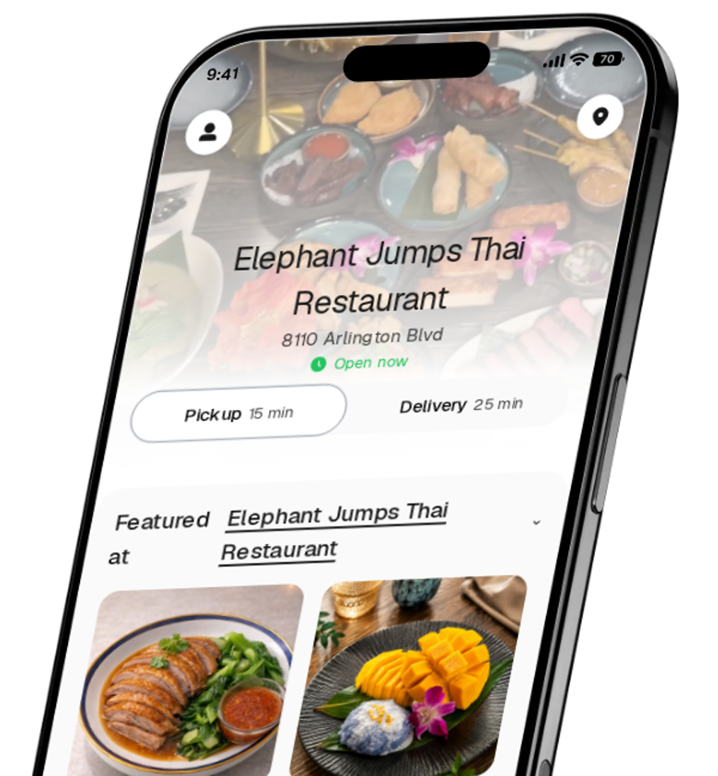 Elephant Jumps Thai Restaurant app preview